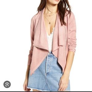 Blank NYC faux suede pink jacket